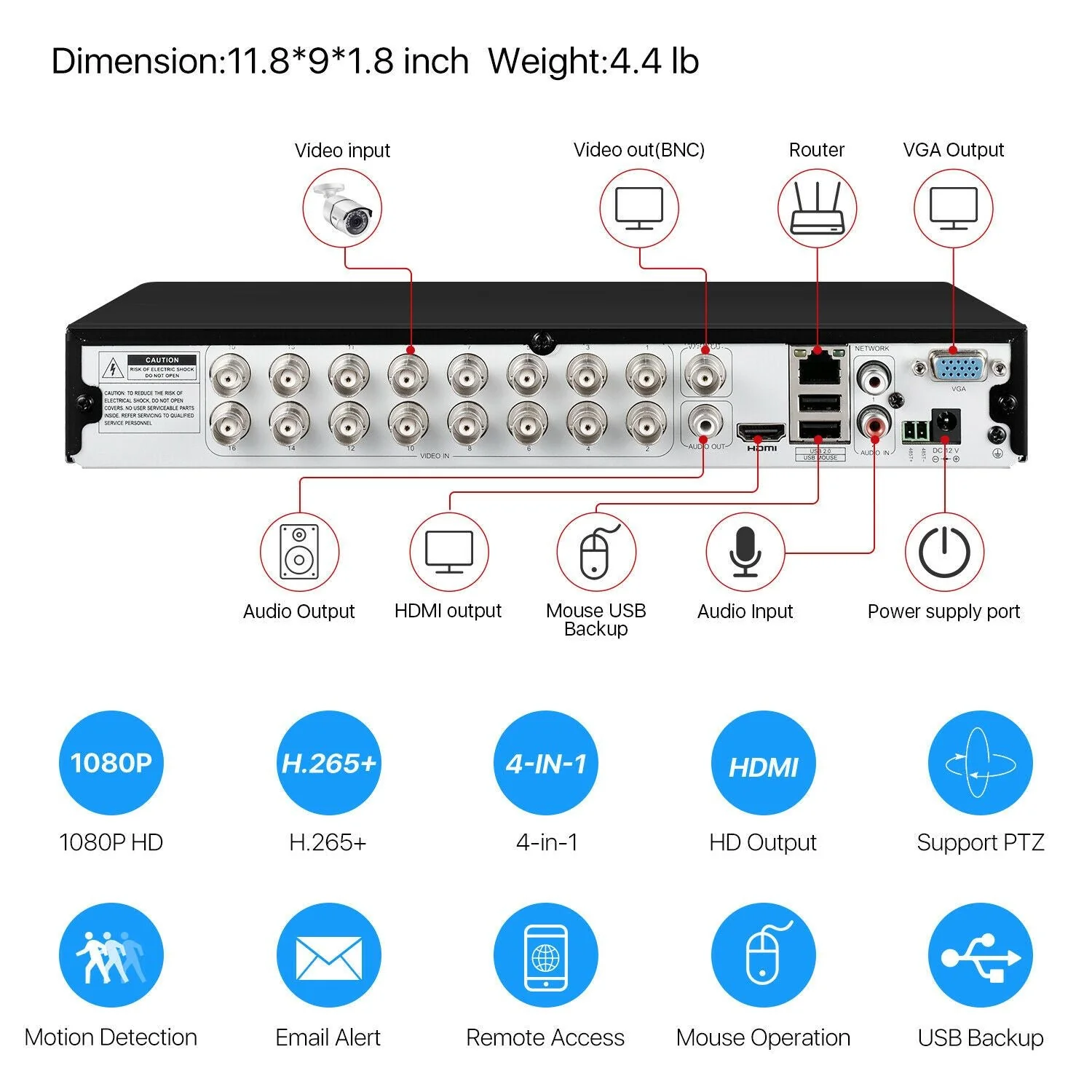 C261 16-Channel 1080p DVR Security Camera System - Image 12