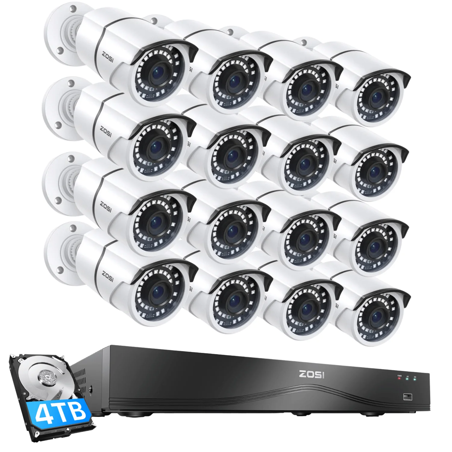 C261 5MP PoE Security Camera System + 4K 16CH PoE NVR with 4TB HDD - Image 10