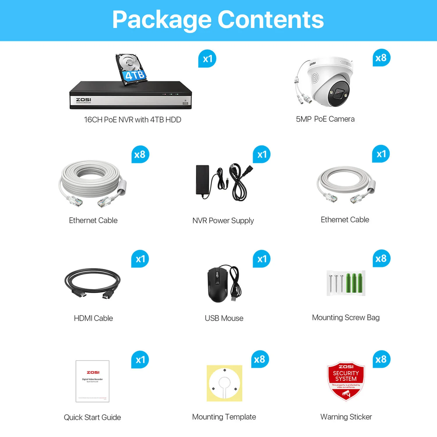 C225 5MP PoE Camera System + 4K 16CH PoE NVR + 4TB Hard Drive - Image 10