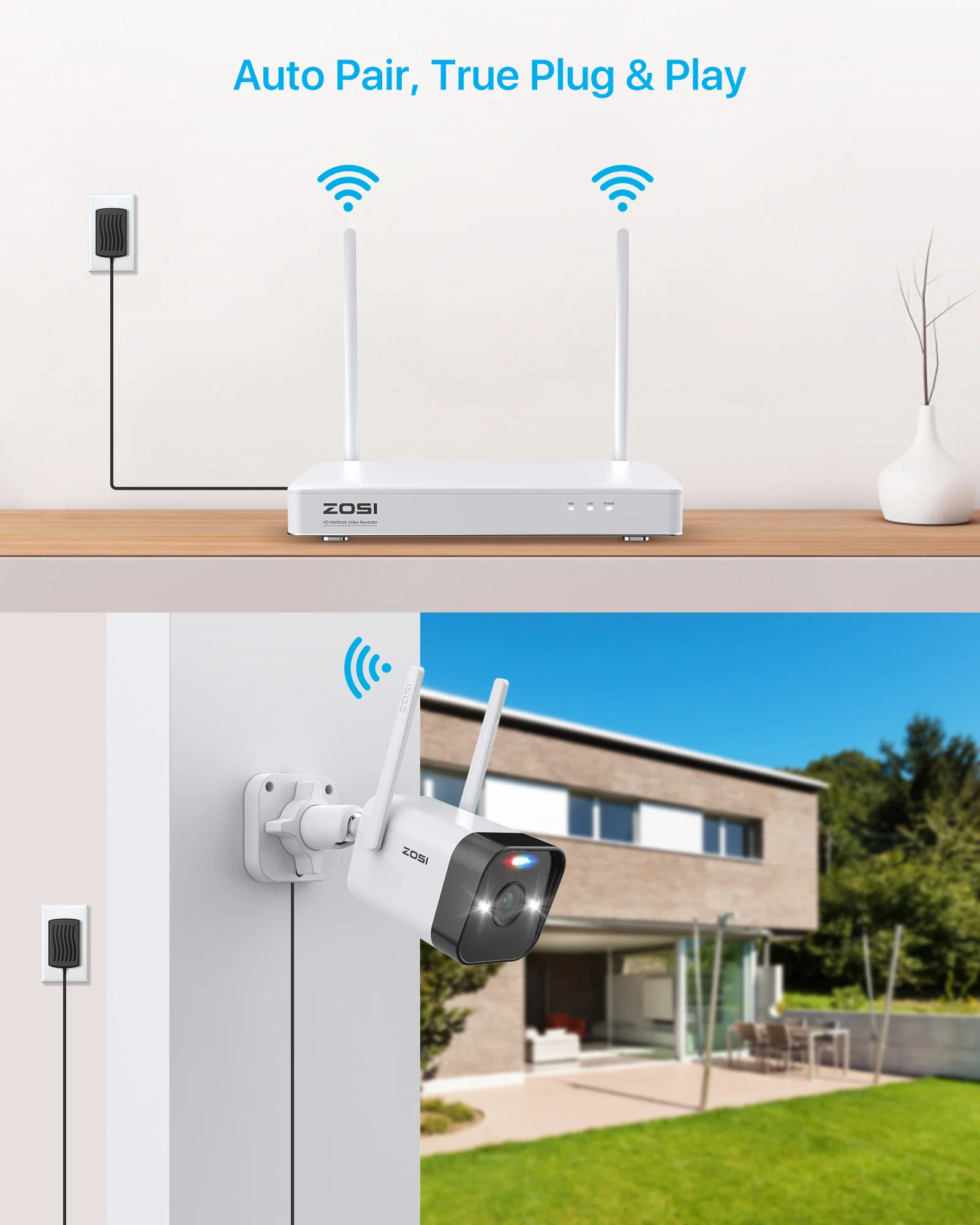 W4 Pro 3MP Whole-Home Mesh WiFi Security System (Hard drive not included) - Image 3