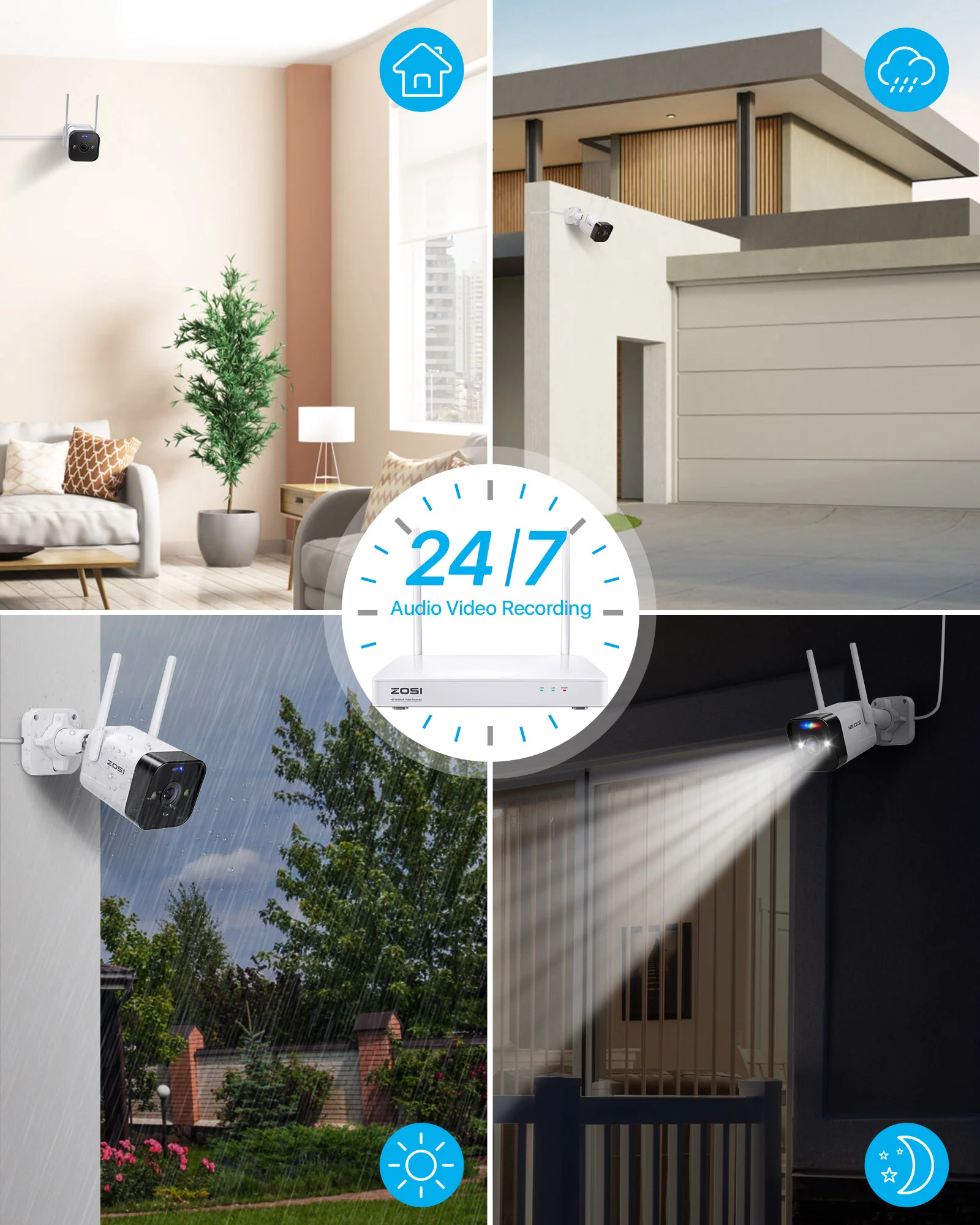 W4 Pro 3MP Whole-Home Mesh WiFi Security System (Hard drive not included) - Image 6
