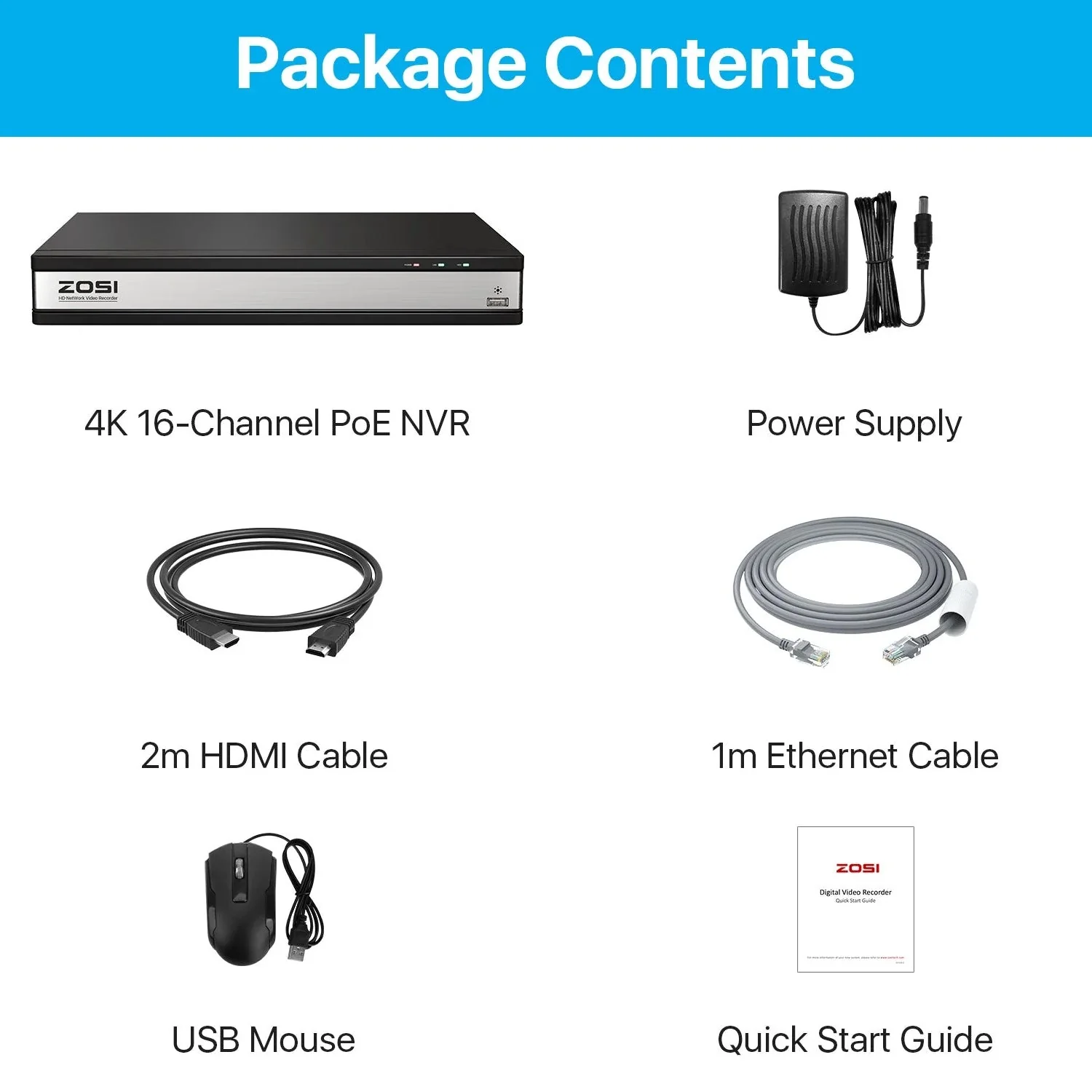 4K 16 Channel Network Video Recorder PoE NVR + 4TB Hard Drive - Image 7