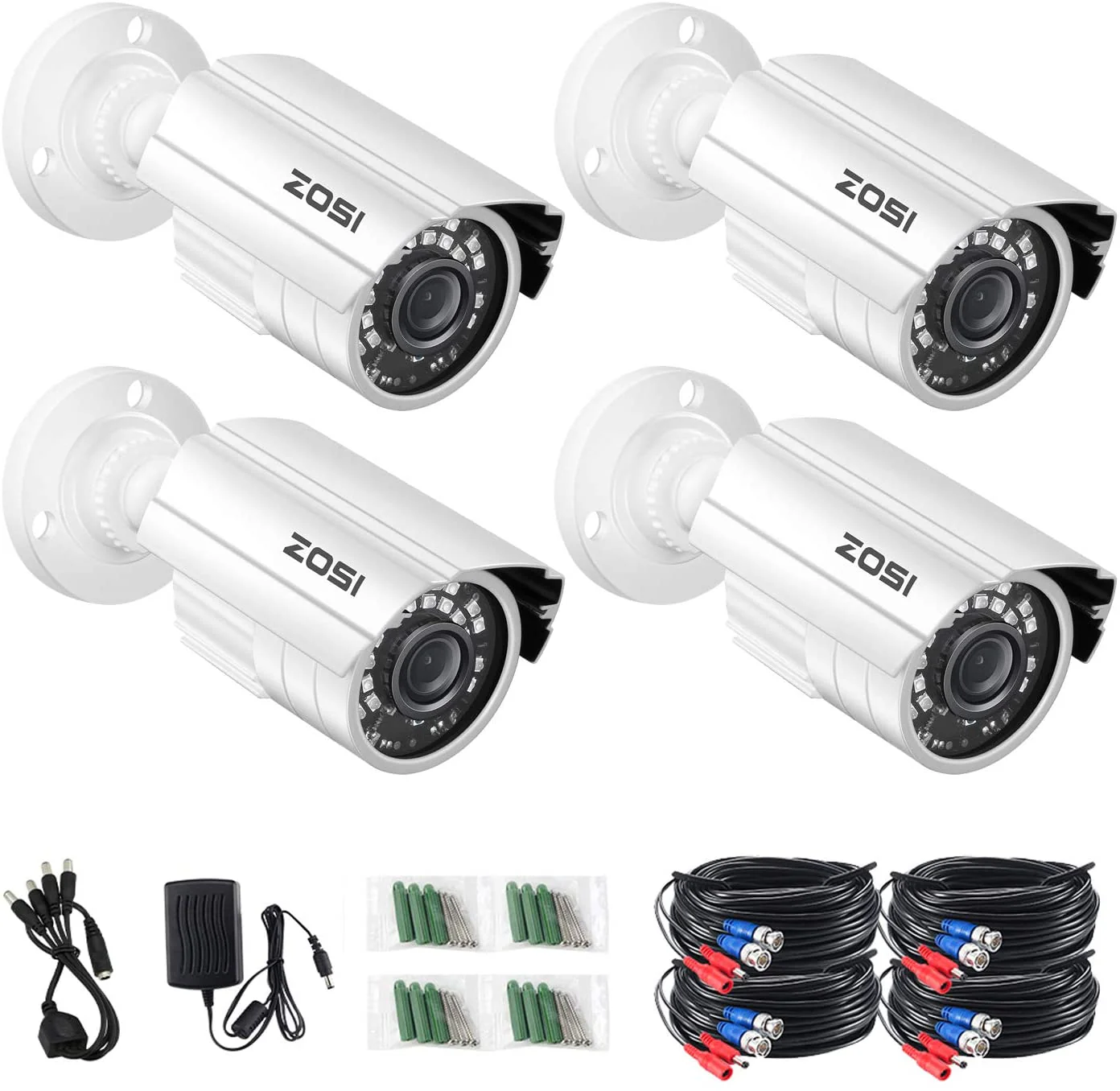 C211 2pack/4pack 1080P Bullet Security Cameras + 60ft BNC (ZG2112B) - Image 3