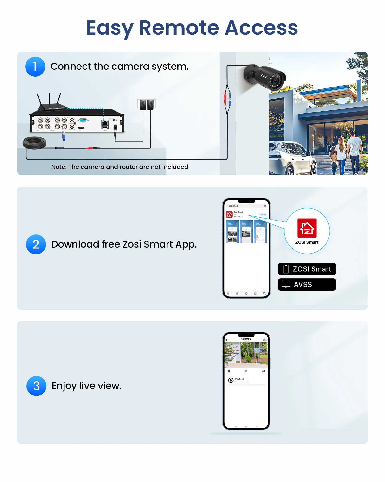 C124 4pcak 1080P TVI CVI AHD CVBS CCTV Security Camera + 60ft Cables (ZG1242C) - Image 7