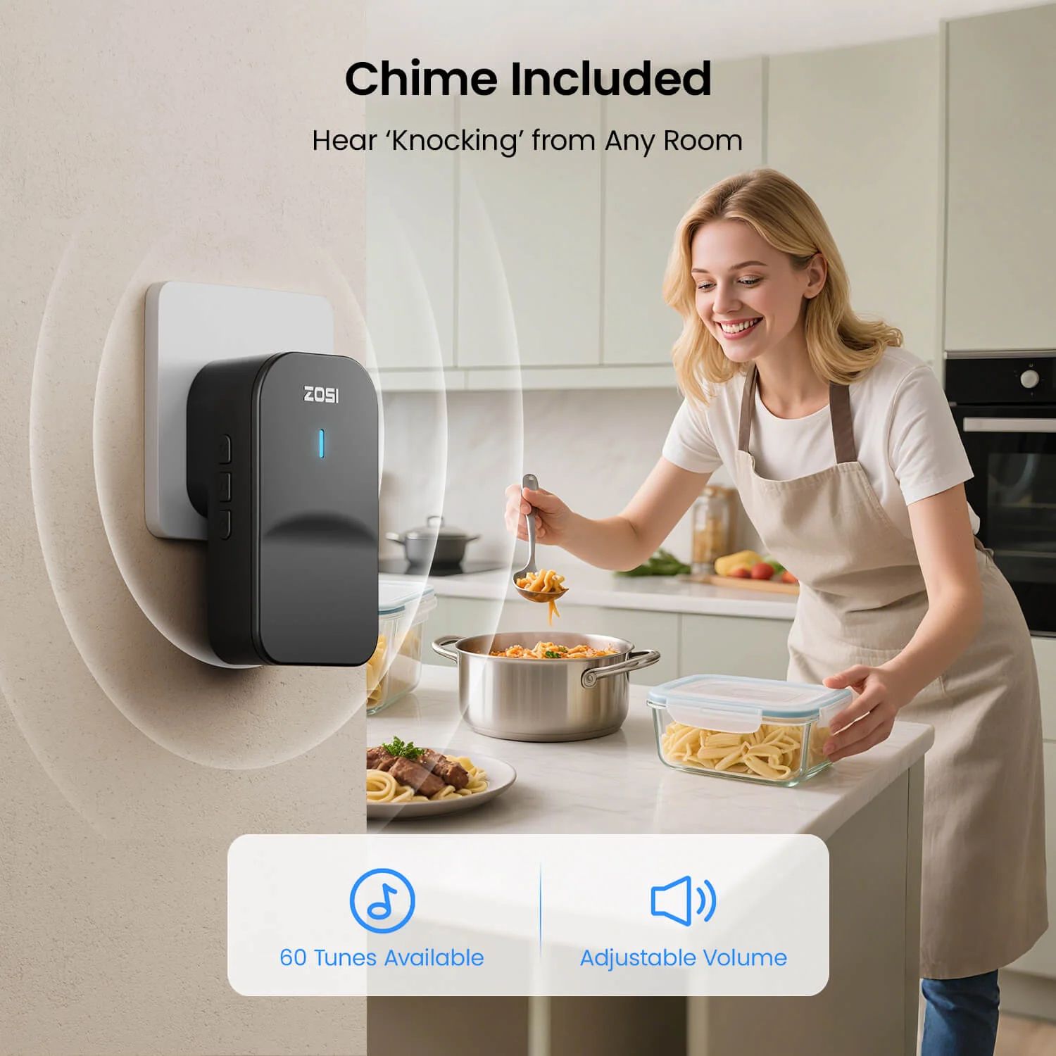 2.5K Plug-in WiFi Video Doorbell with Chime - Image 7