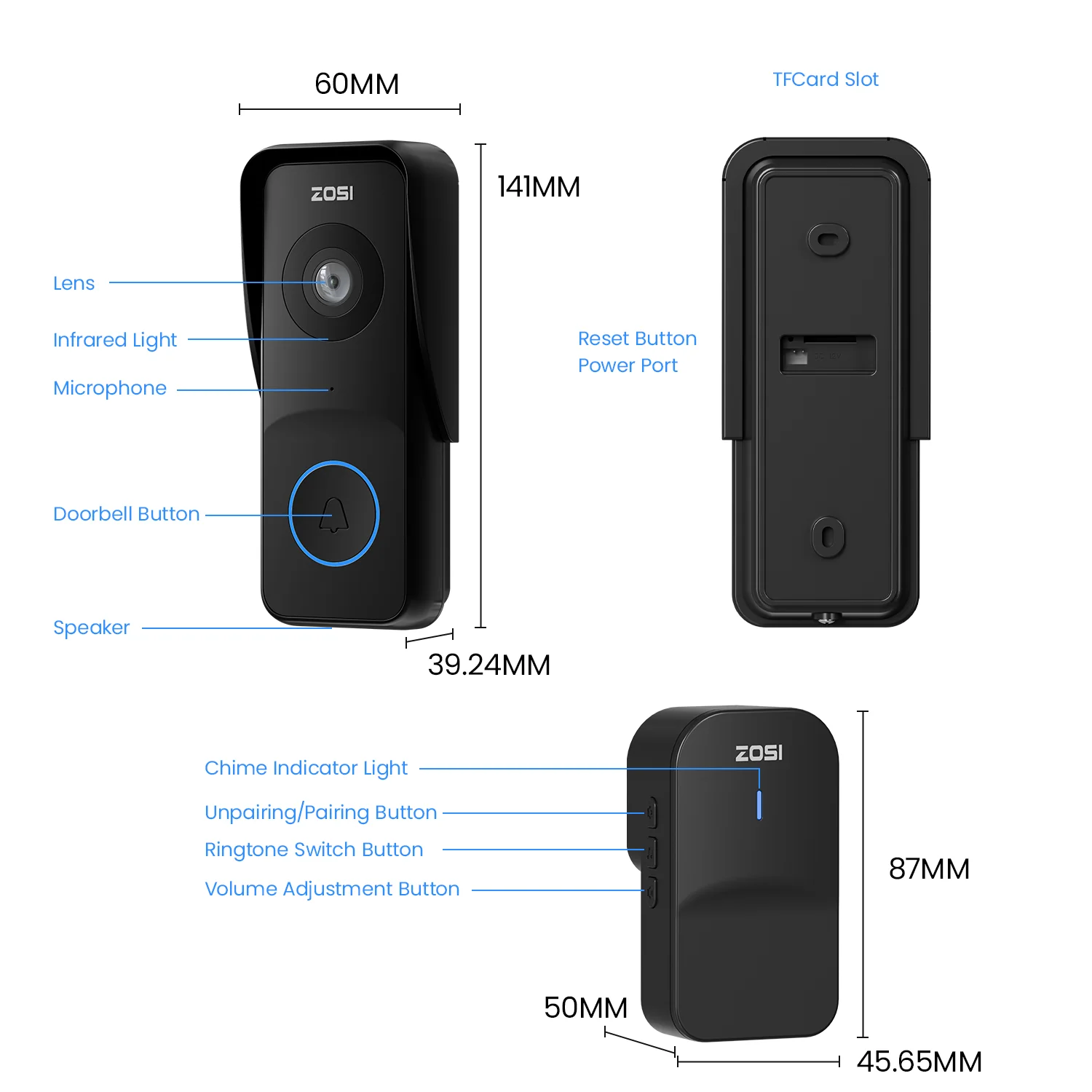 2.5K Plug-in WiFi Video Doorbell with Chime - Image 9