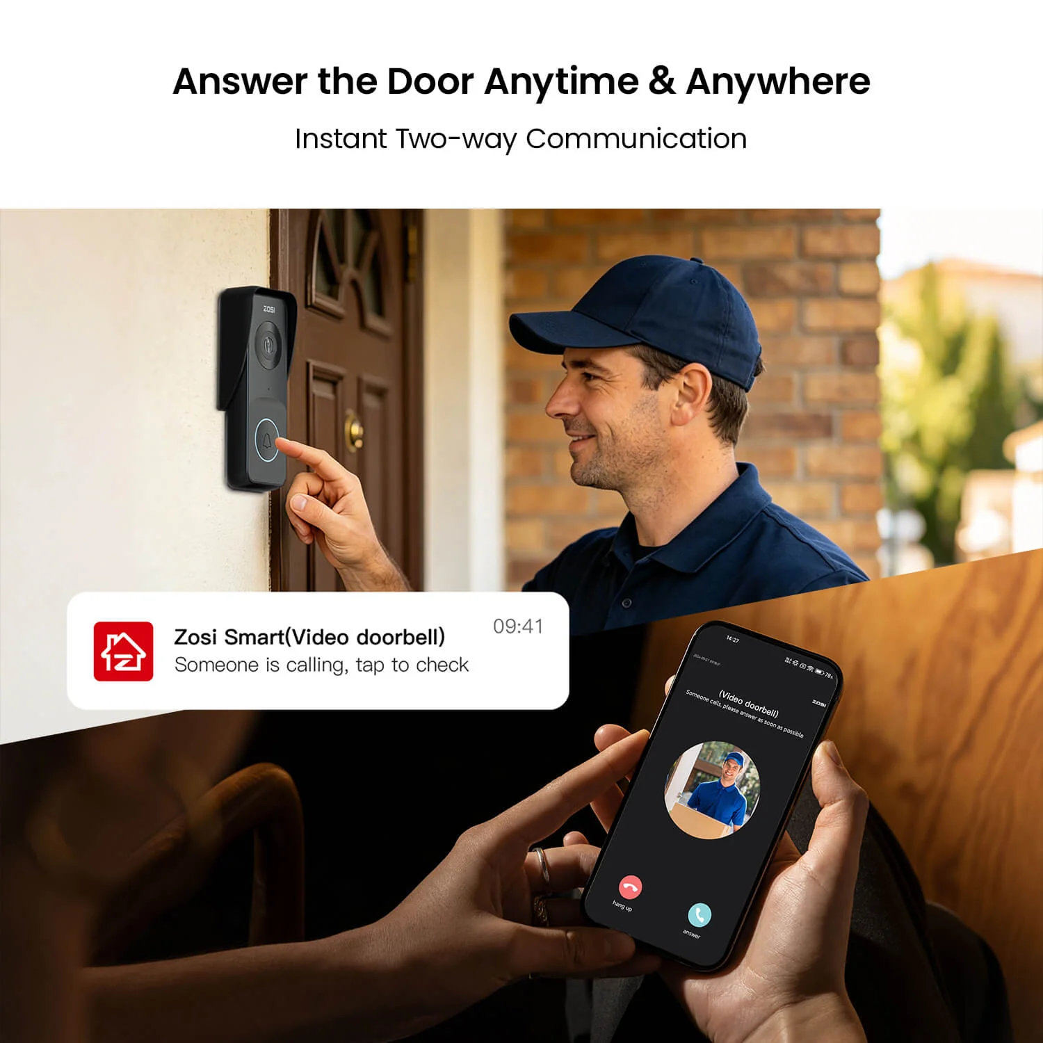 2.5K Plug-in WiFi Video Doorbell with Chime - Image 4