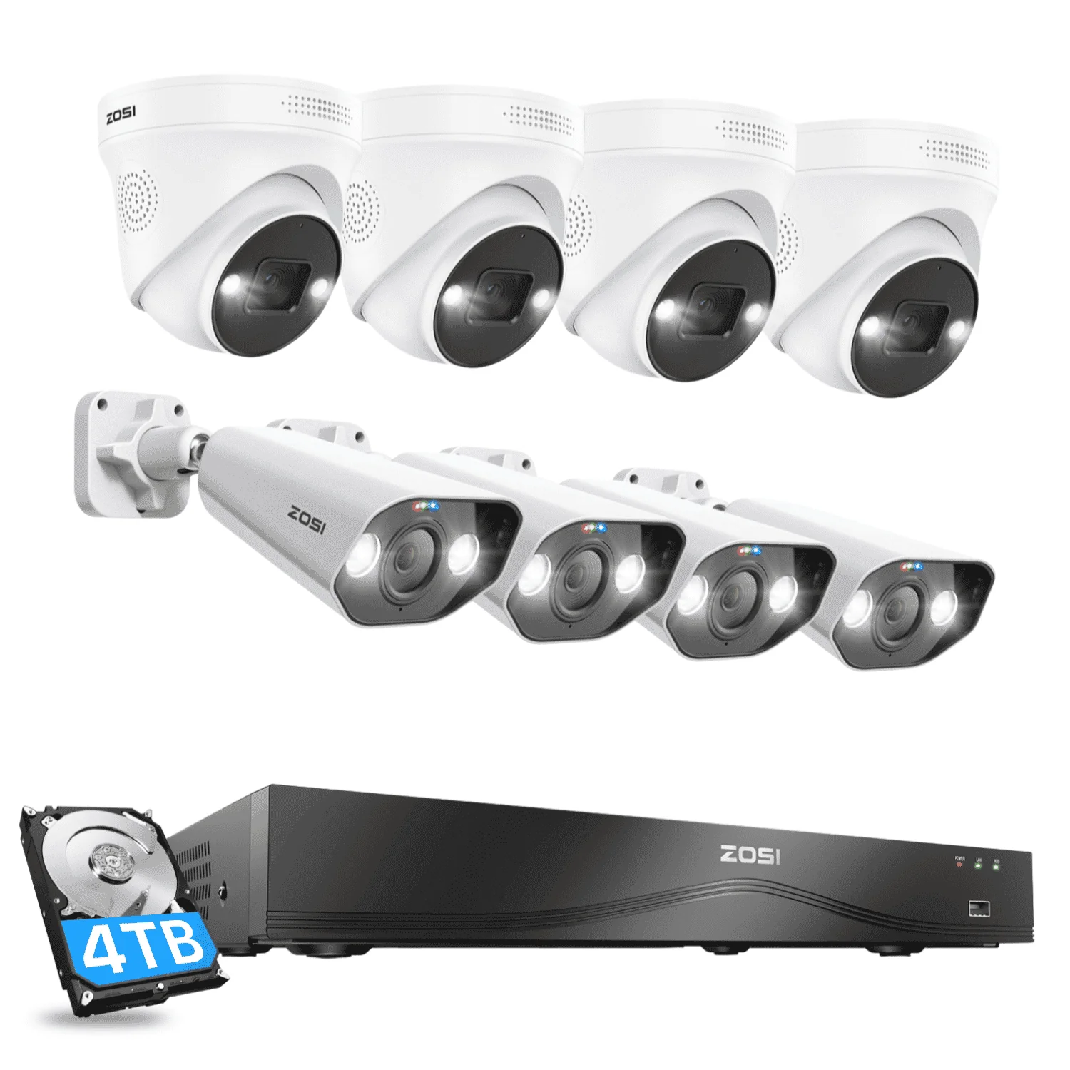 C182 & C225 4K PoE Security Camera System + 16CH 2-Bay NVR with 4TB Hard Drive - Image 12
