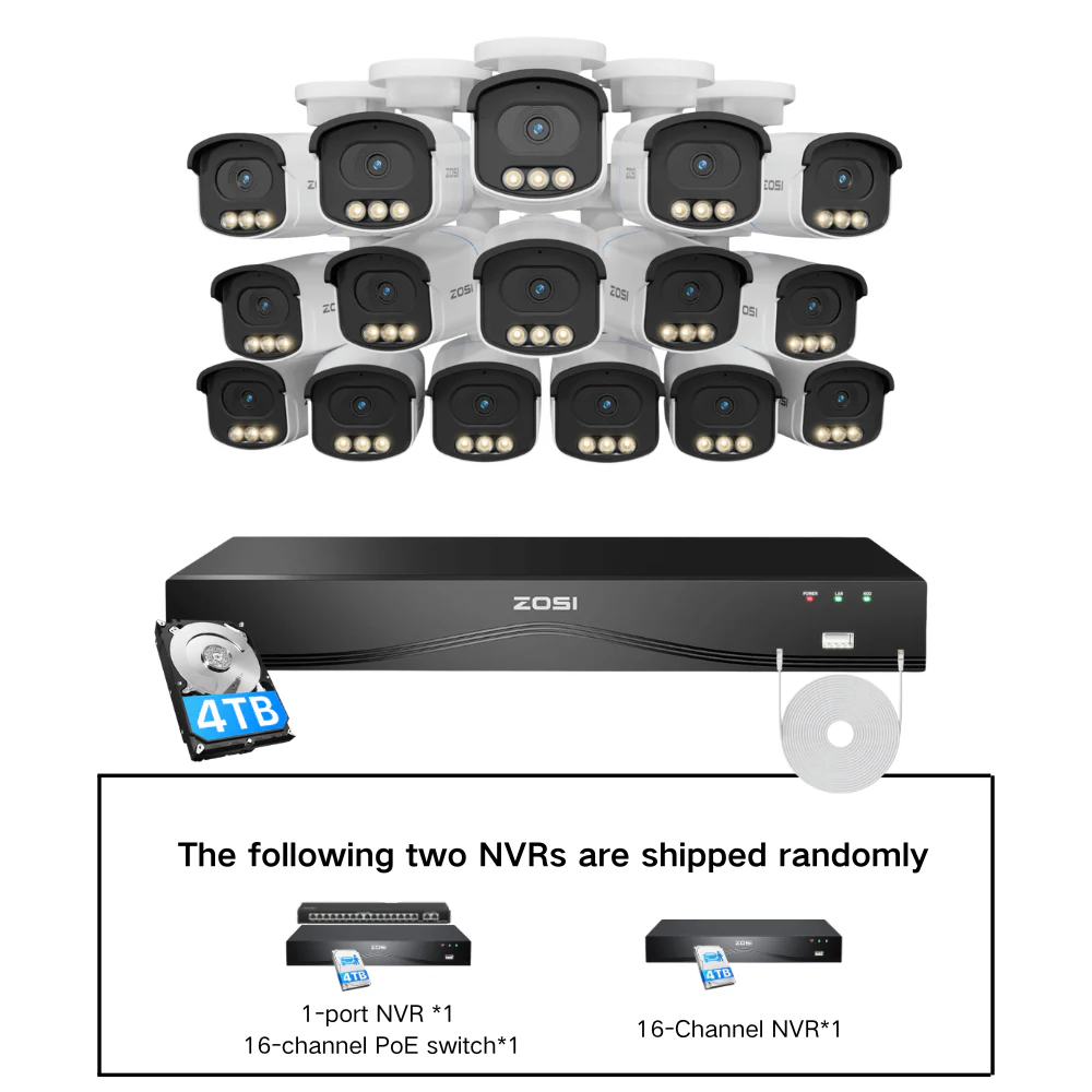C186A 4K 16 Channel True Color Night Security System + 16CH PoE NVR with 4TB Hard Drive - Image 24