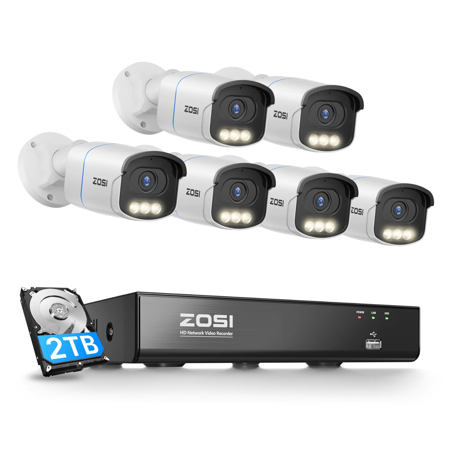C186A 4K 8CH PoE Security System with Full-Color Night + 2TB Hard Drive - Image 16