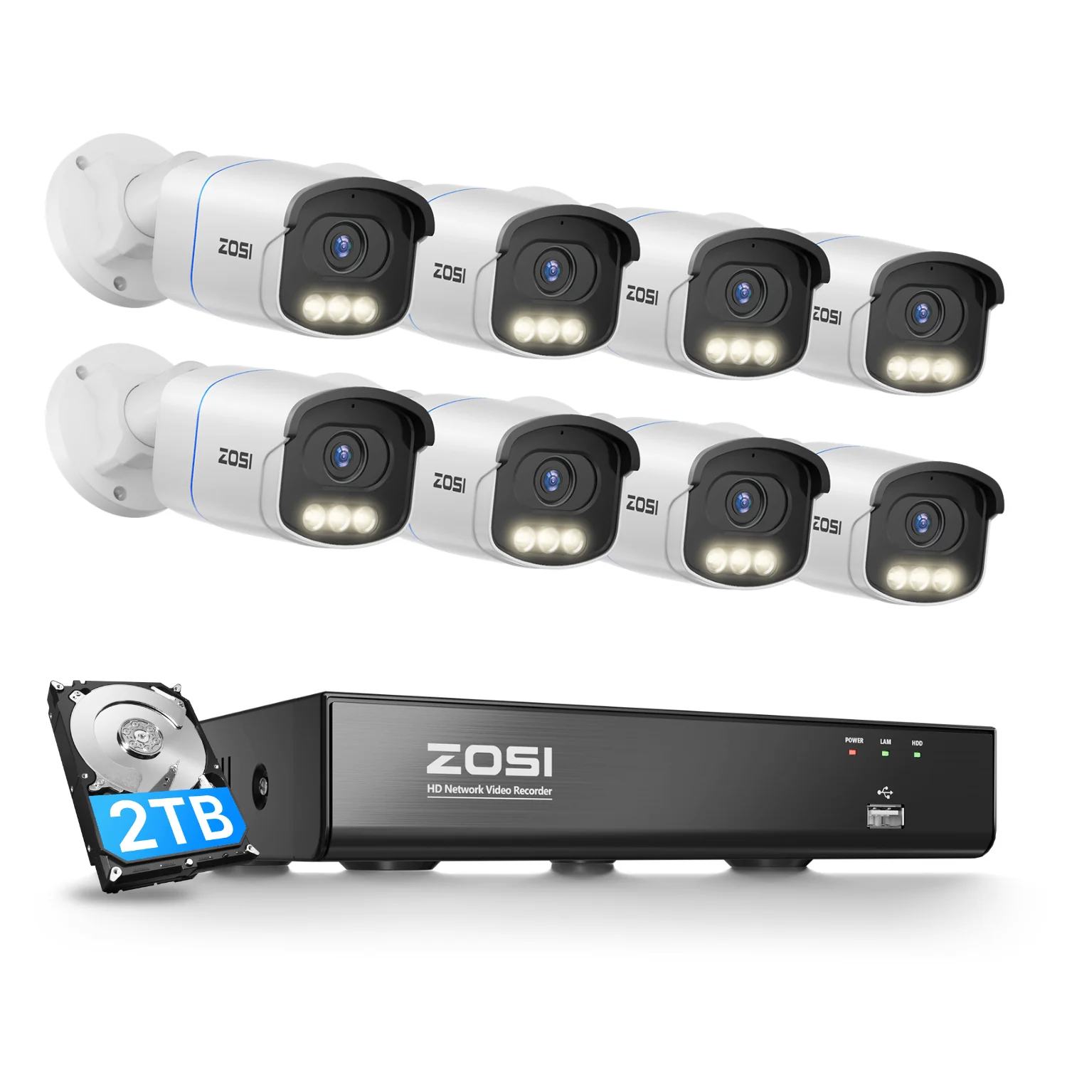 C186A 4K 8CH PoE Security System with Full-Color Night + 2TB Hard Drive - Image 17