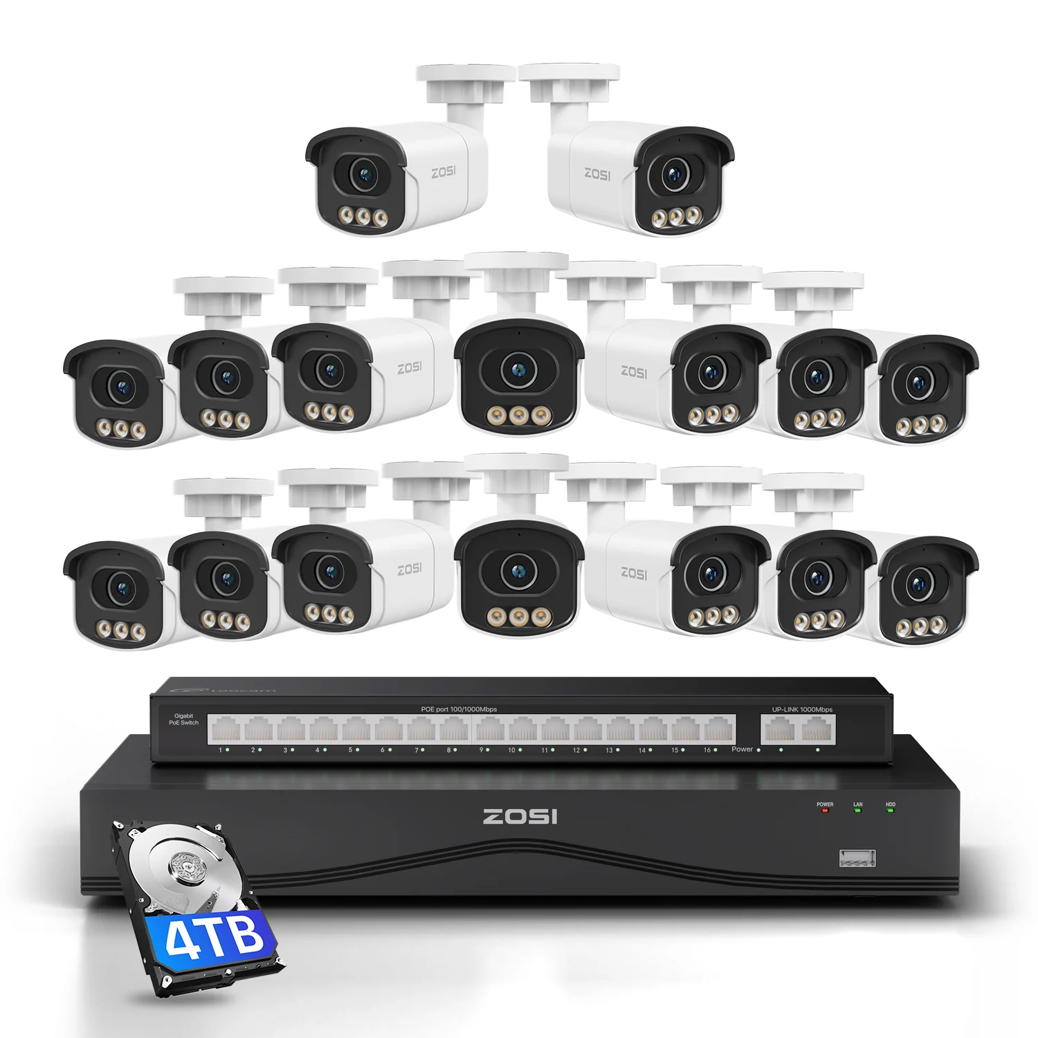C186A 32-Channel 4K PoE Security System with True Color Night + Max. 16TB HDD - Image 18