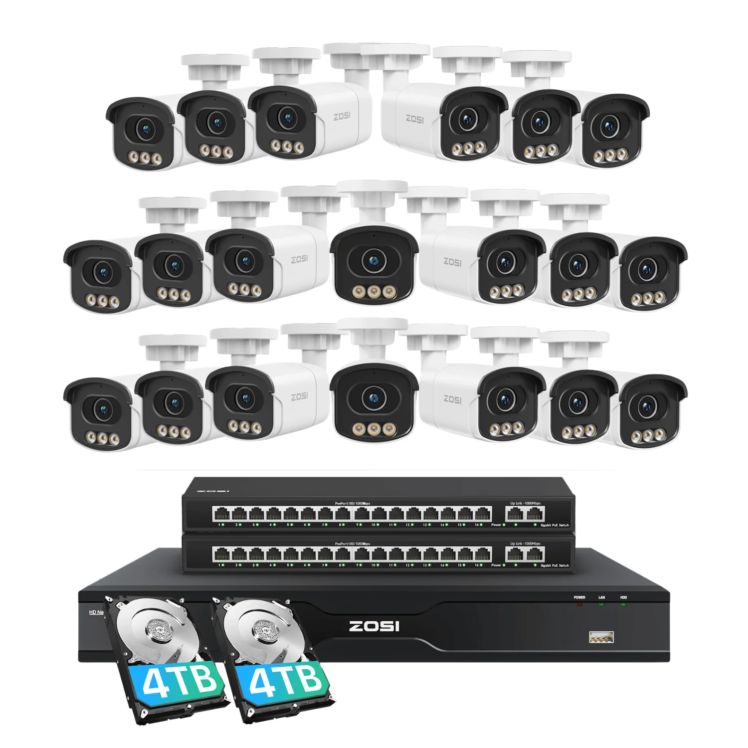 C186A 32-Channel 4K PoE Security System with True Color Night + Max. 16TB HDD - Image 19