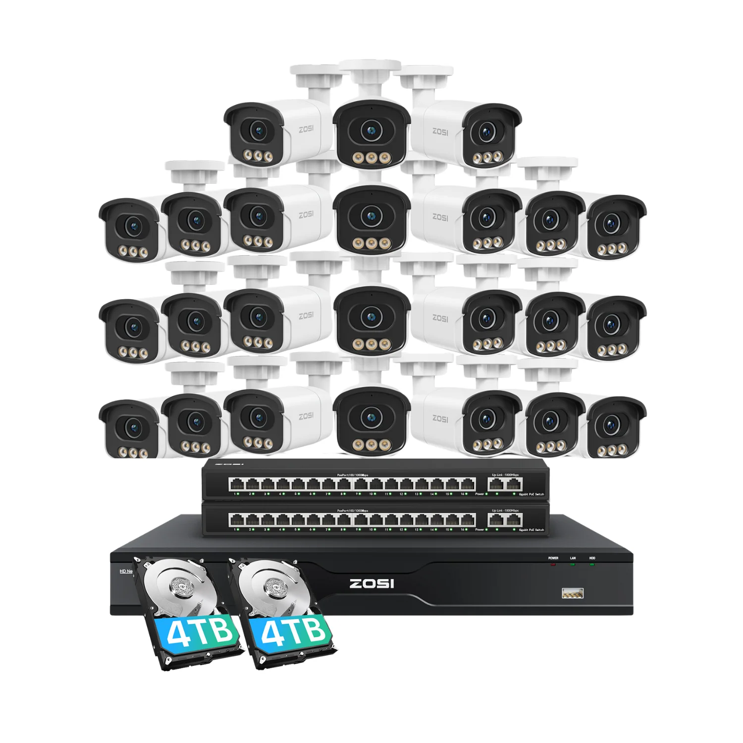 C186A 32-Channel 4K PoE Security System with True Color Night + Max. 16TB HDD - Image 20