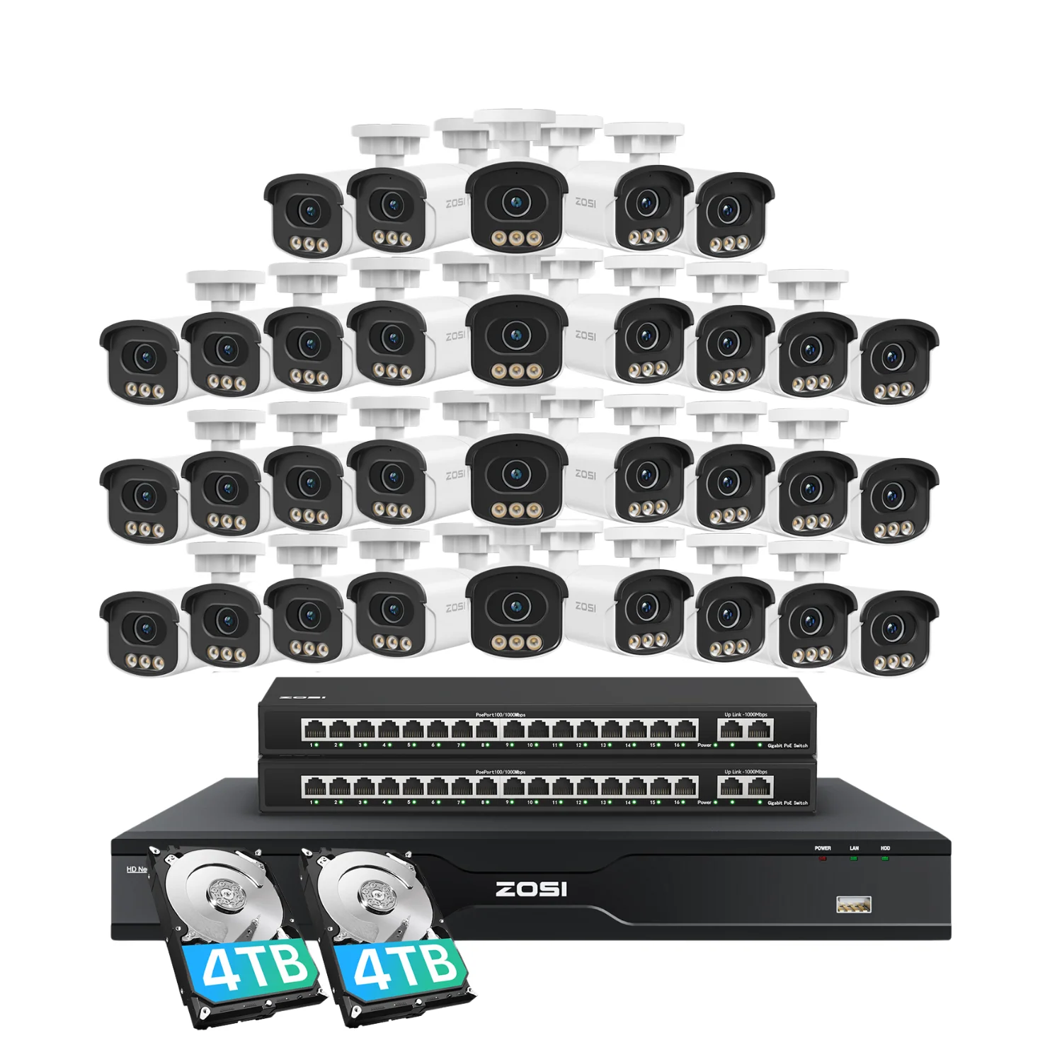 C186A 32-Channel 4K PoE Security System with True Color Night + Max. 16TB HDD - Image 21