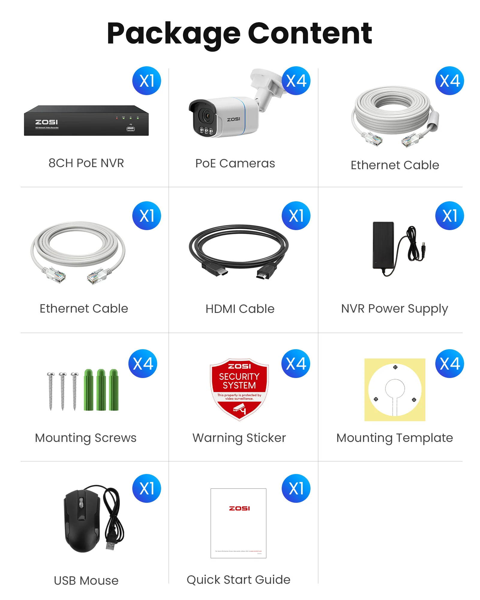 C186A/C225/C290M 4K 16CH PoE Security Camera System + 16CH PoE NVR 4TB Hard Drive - Image 17