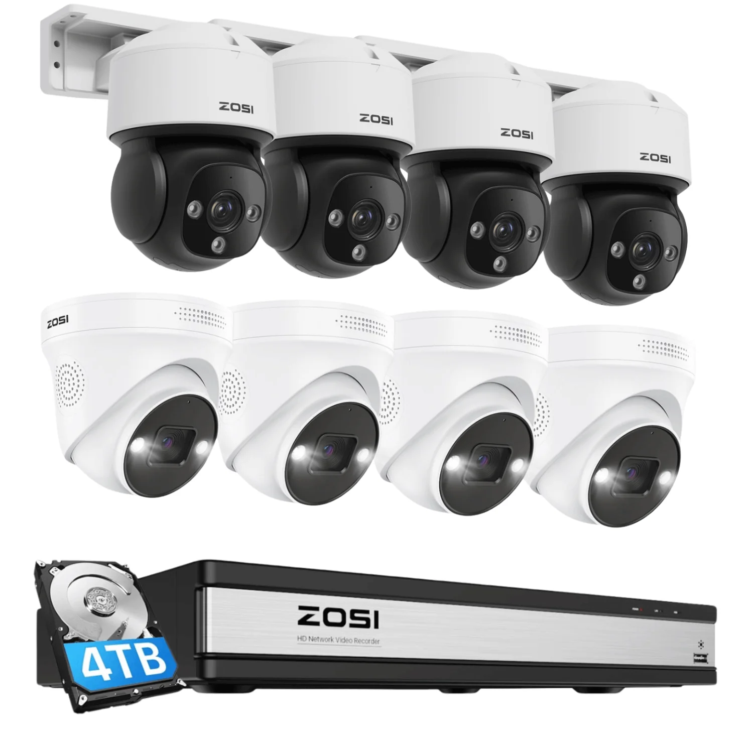 C186A/C225/C290M 4K 16CH PoE Security Camera System + 16CH PoE NVR 4TB Hard Drive - Image 4