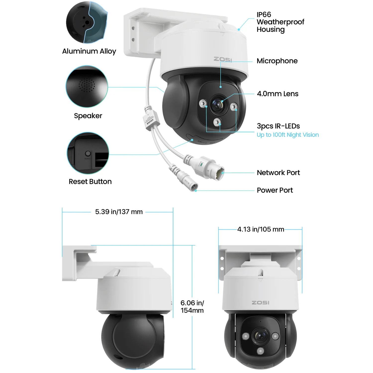 C186A/C225/C290M 4K 16CH PoE Security Camera System + 16CH PoE NVR 4TB Hard Drive - Image 7