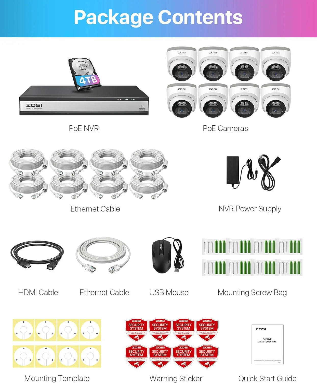C220 4MP Security Camera System + 4K 16 Channel PoE NVR + 4TB Hard Drive - Image 11