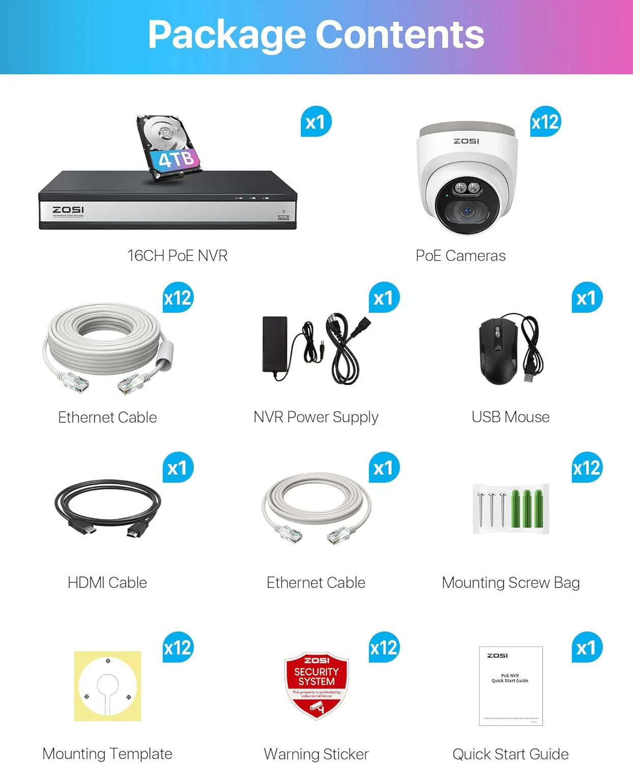 C220 4MP Security Camera System + 4K 16 Channel PoE NVR + 4TB Hard Drive - Image 12