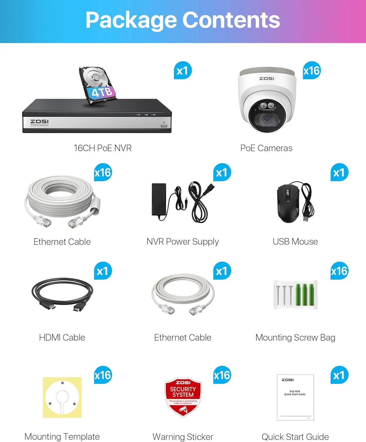 C220 4MP Security Camera System + 4K 16 Channel PoE NVR + 4TB Hard Drive - Image 14