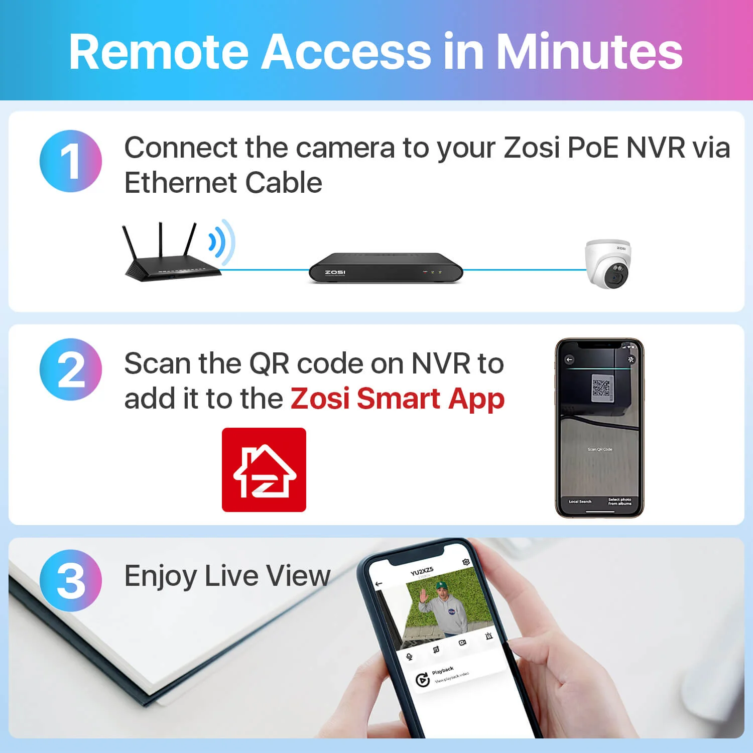 C220 4MP Security Camera System + 4K 16 Channel PoE NVR + 4TB Hard Drive - Image 9