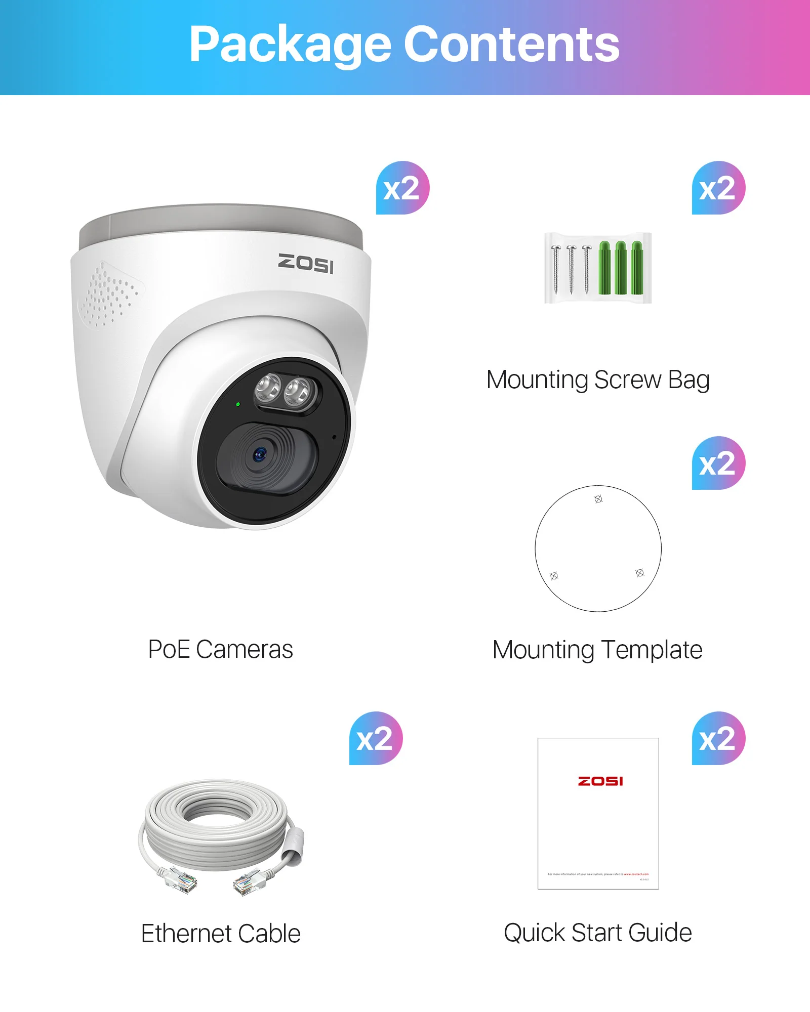 C220 2Pack/4Pack 4MP Add-on PoE Camera + 60ft Ethernet Cable - Image 9