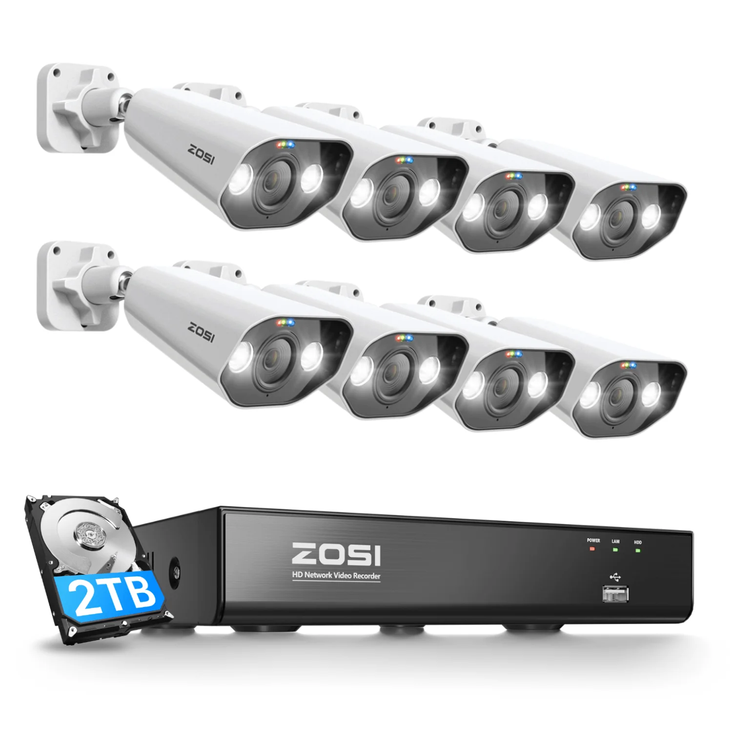 C182 4K PoE Security System + 4K 8 Channel PoE NVR with 2TB Hard Drive - Image 13