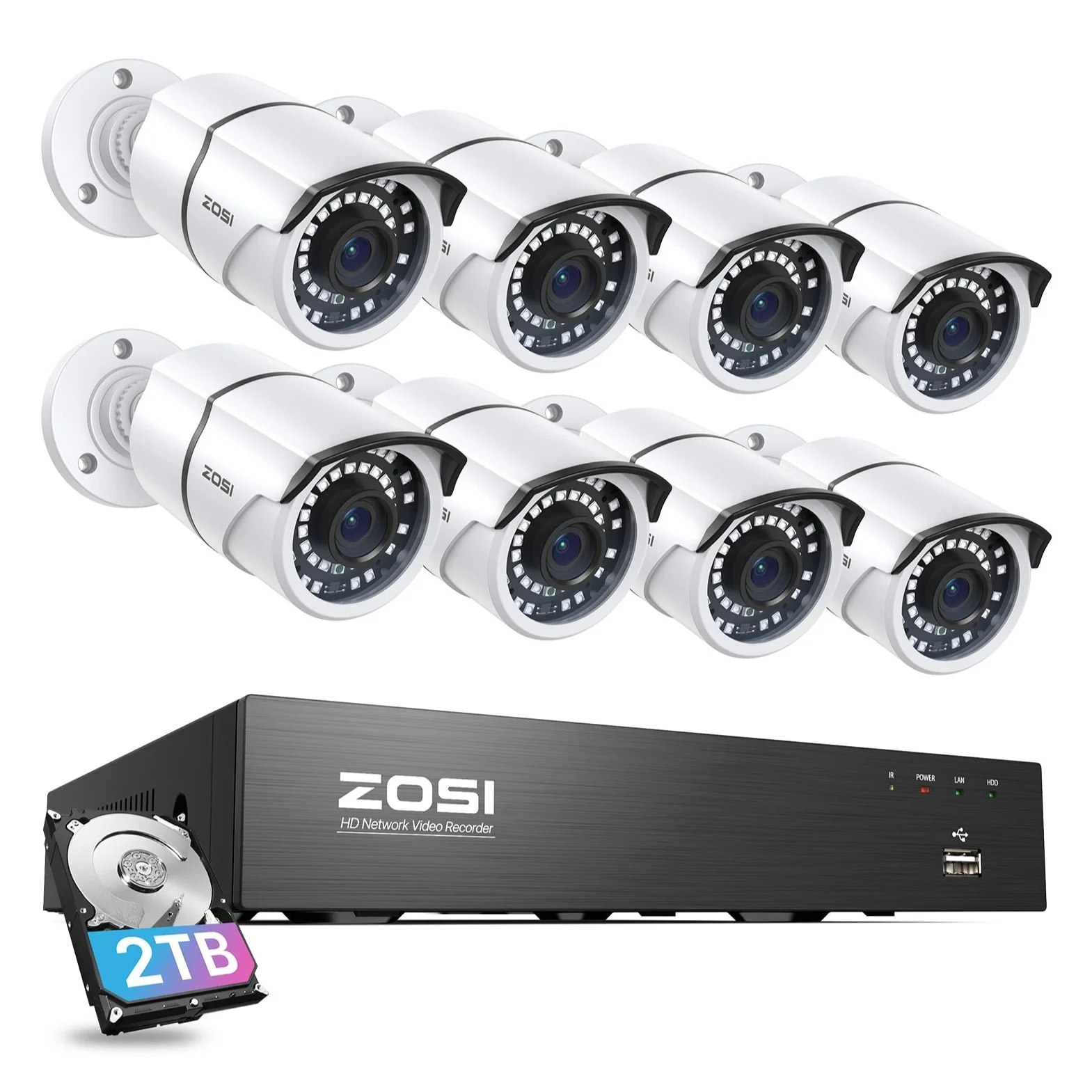 C261 5MP PoE Security System + 4K 8CH PoE NVR with 2TB Hard Drive - Image 14