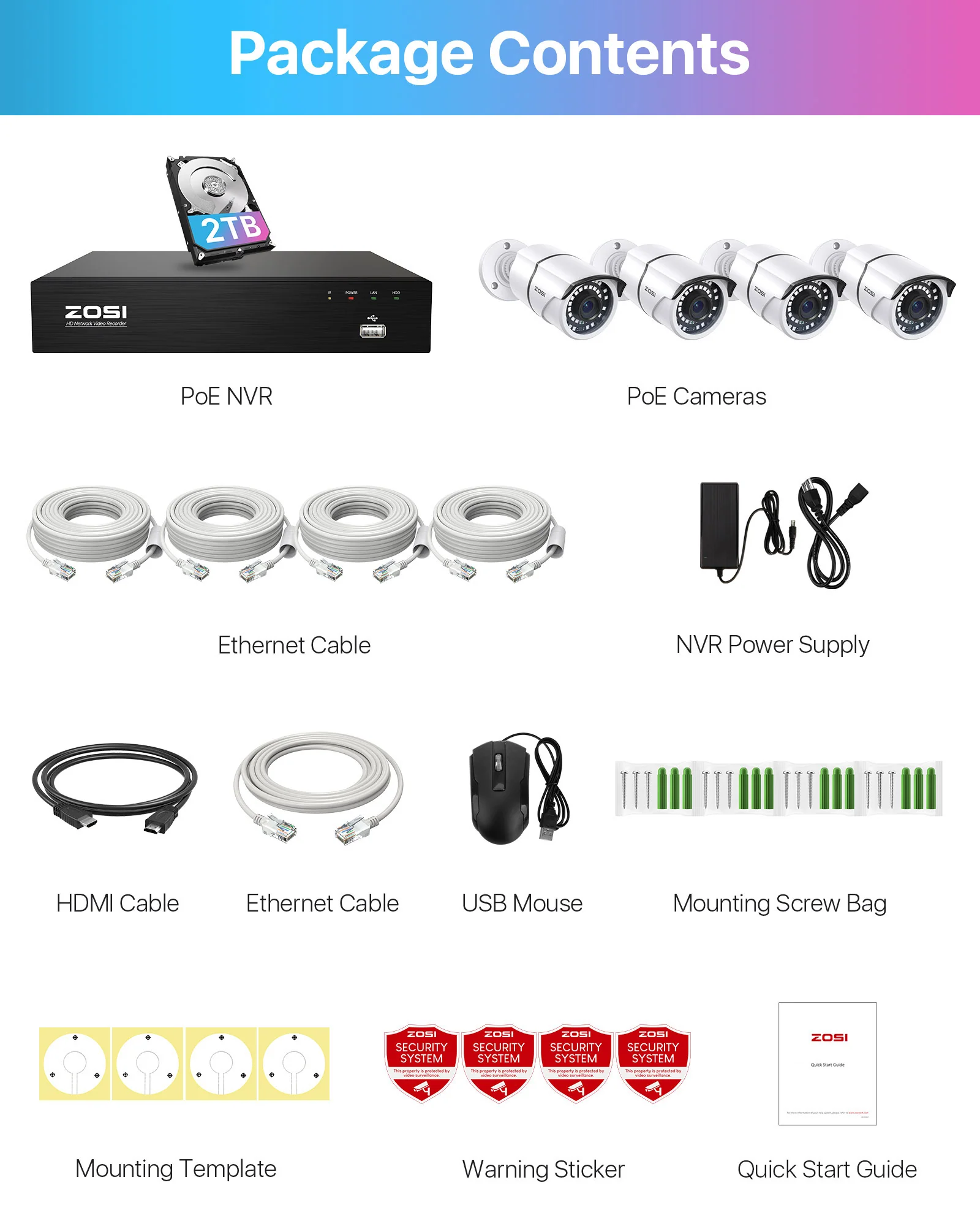 C261 5MP PoE Security System + 4K 8CH PoE NVR with 2TB Hard Drive - Image 16