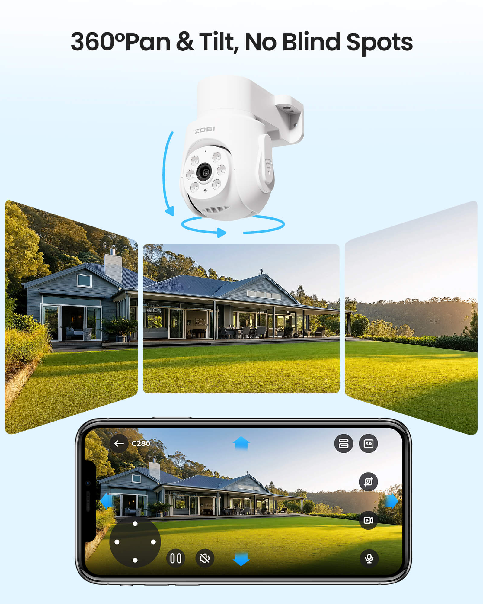 C280 2MP HD-TVI PTZ Security System with Audio + 8CH 5MP DVR(ZR08JN) - Image 3