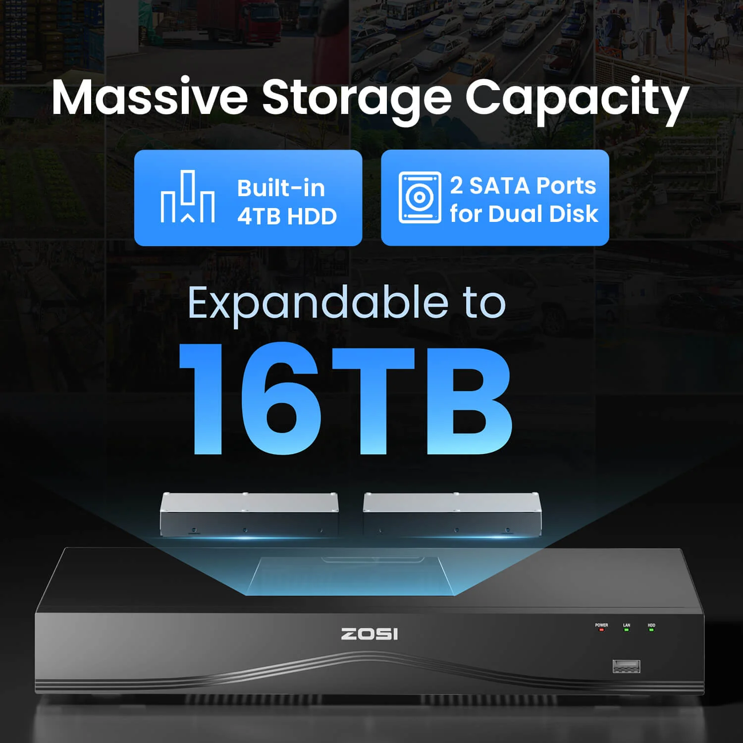 C225 4K 16CH PoE Security System + 16CH 2-Bay PoE NVR with 4TB HDD - Image 7