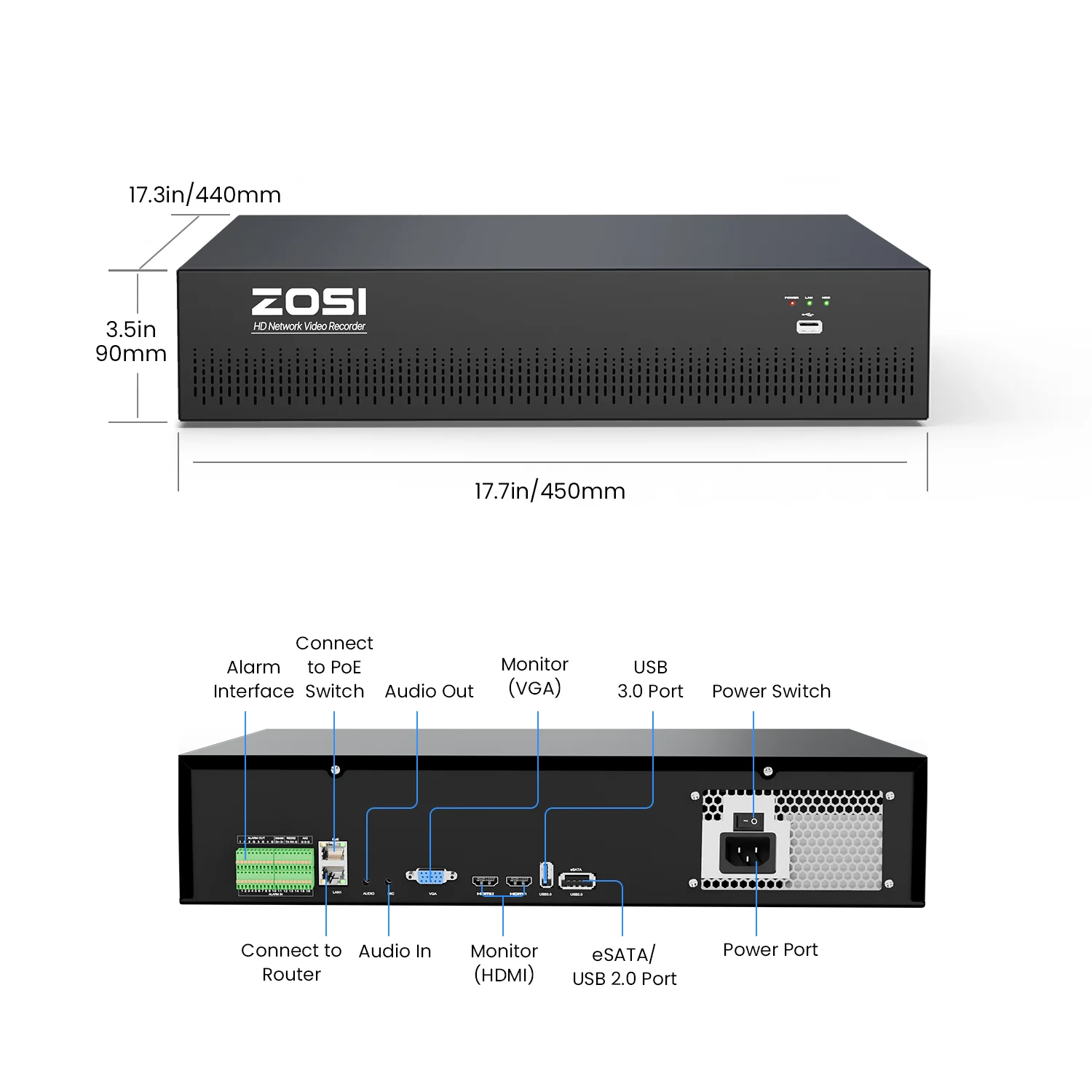 C296/C225 64 Channel PTZ 4K PoE Security Camera System for Business + Include 16TB HDD - Image 14