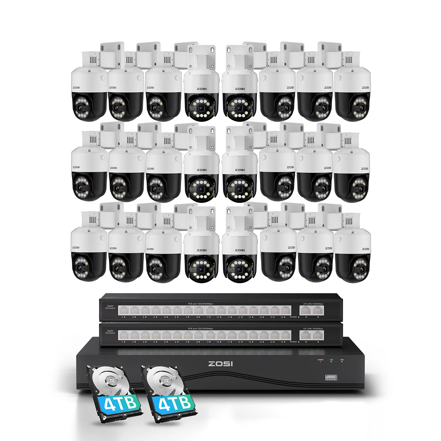 C296B 32-Channel 4K PTZ PoE Security Camera System + Max. 16TB HDD - Image 19