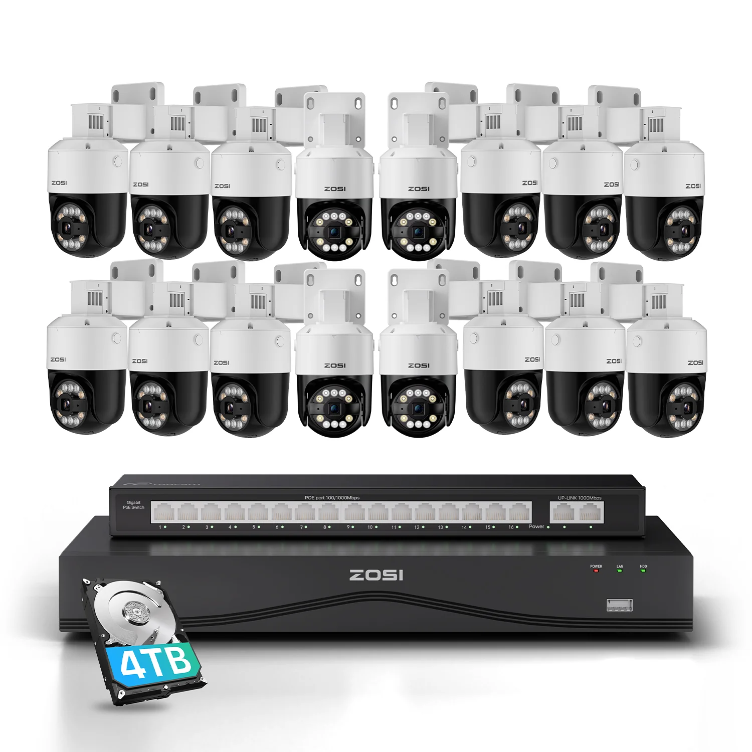C296B 32-Channel 4K PTZ PoE Security Camera System + Max. 16TB HDD - Image 20