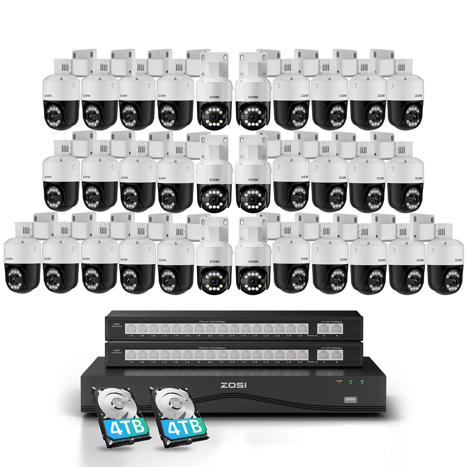 C296B 32-Channel 4K PTZ PoE Security Camera System + Max. 16TB HDD - Image 21