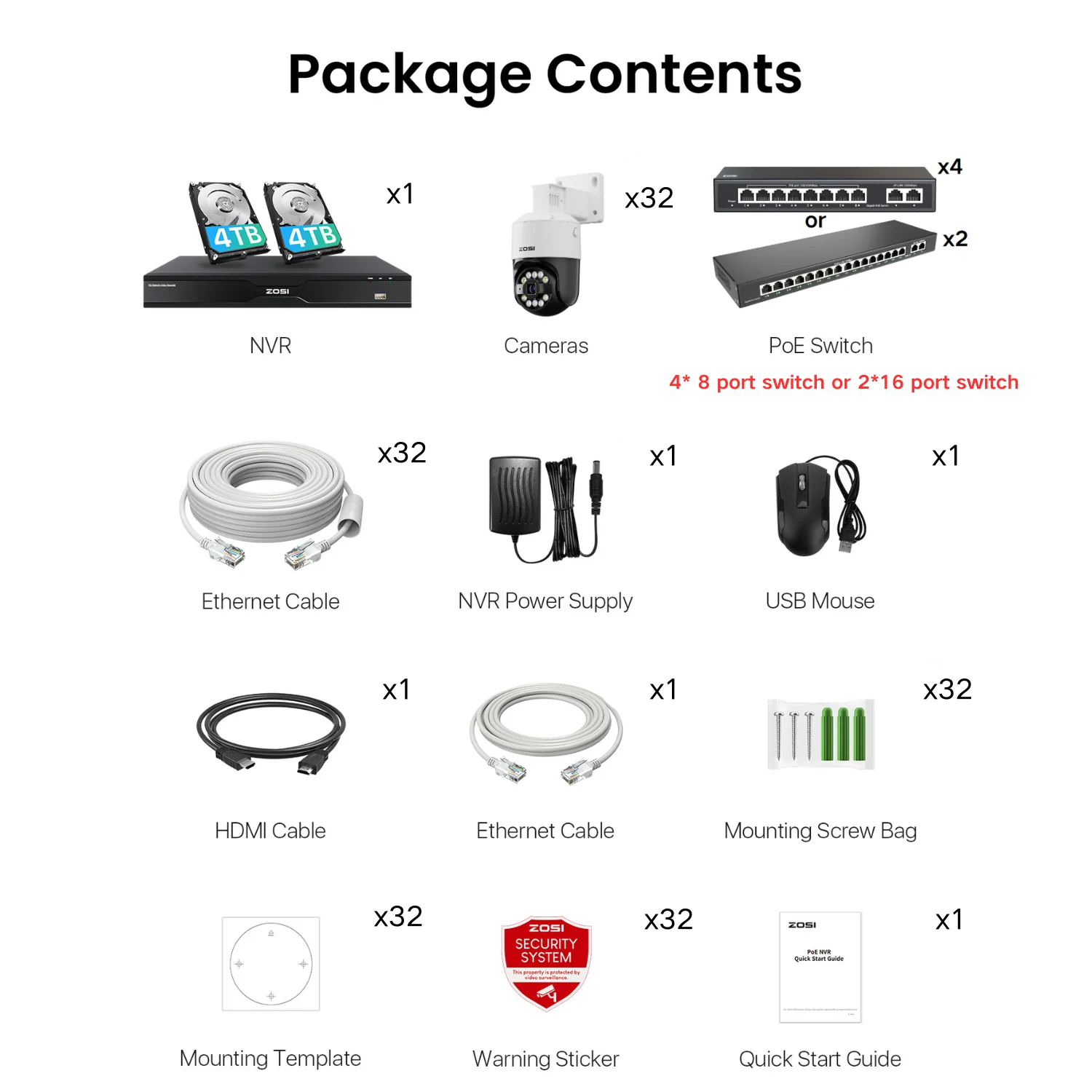 C296B 32-Channel 4K PTZ PoE Security Camera System + Max. 16TB HDD - Image 28