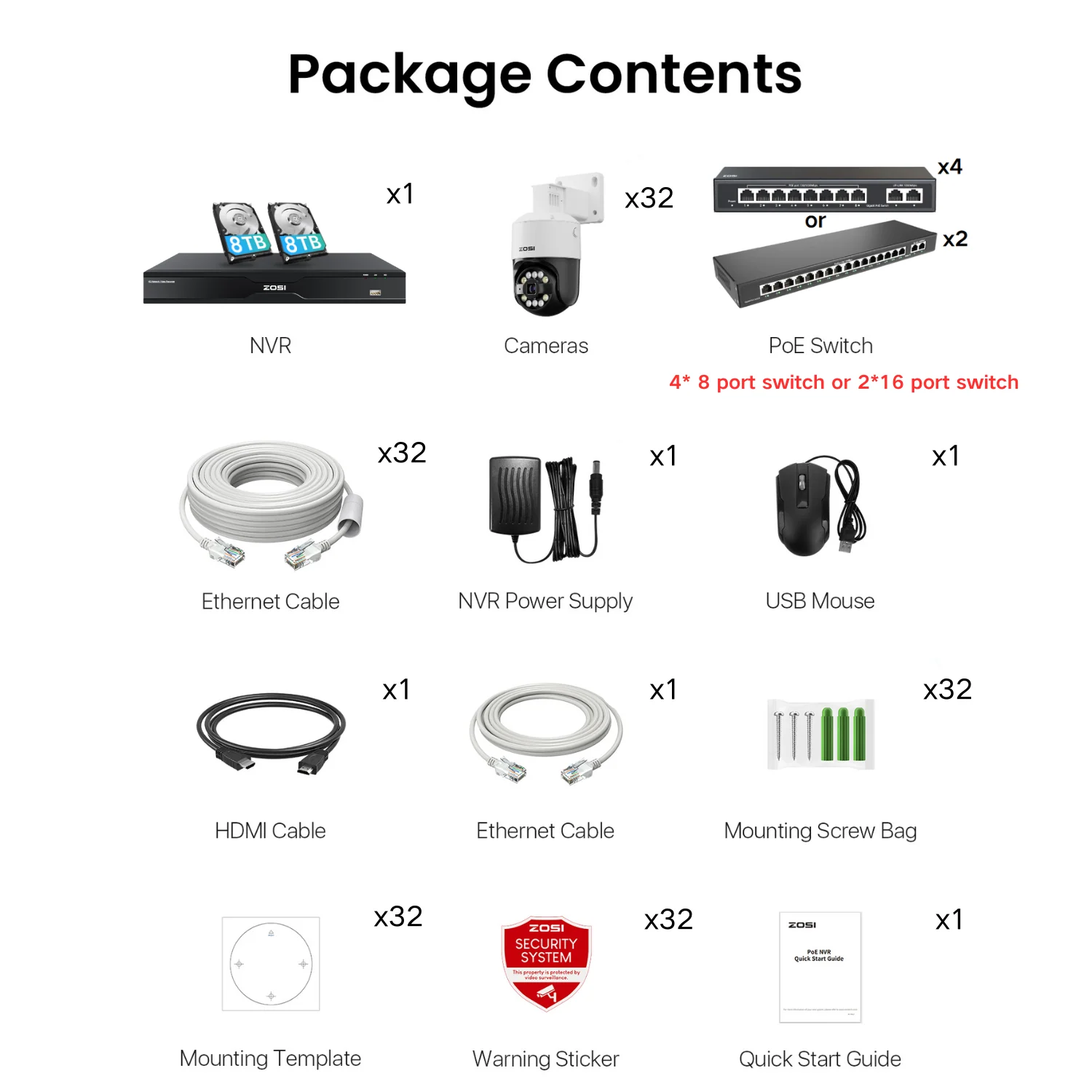 C296B 32-Channel 4K PTZ PoE Security Camera System + Max. 16TB HDD - Image 30
