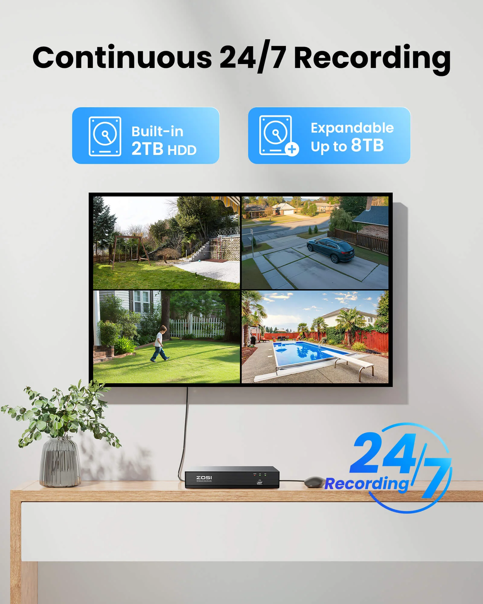 C296B 4K PTZ PoE Security Camera System + 4K 8CH NVR with 2TB Hard Drive - Image 17