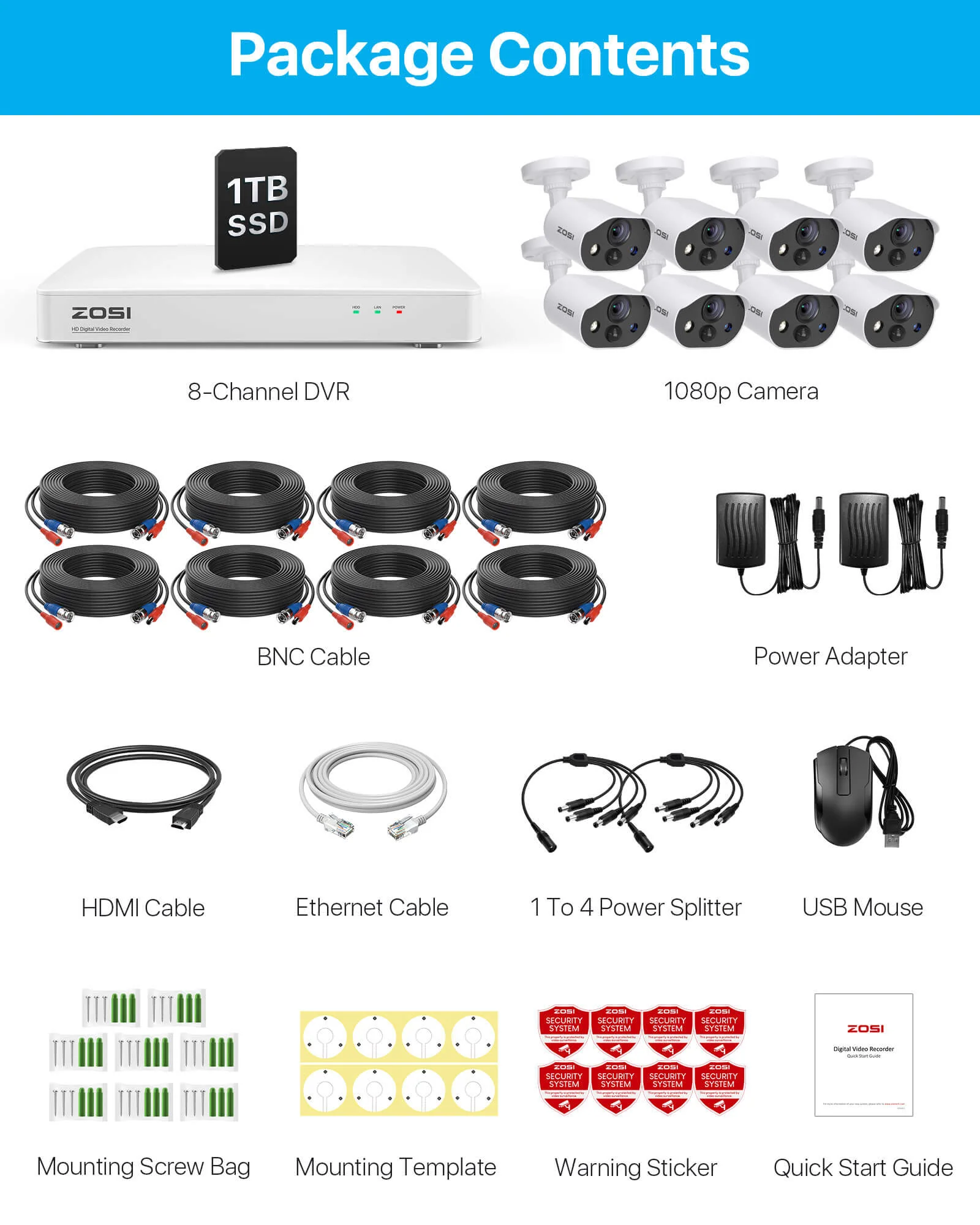 C303 1080P 8 Channel Security Camera System with Audio + 1TB HDD - Image 12