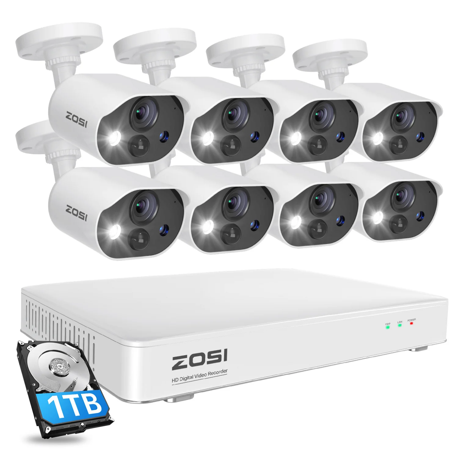 C303 1080P 8 Channel Security Camera System with Audio + 1TB HDD - Image 3