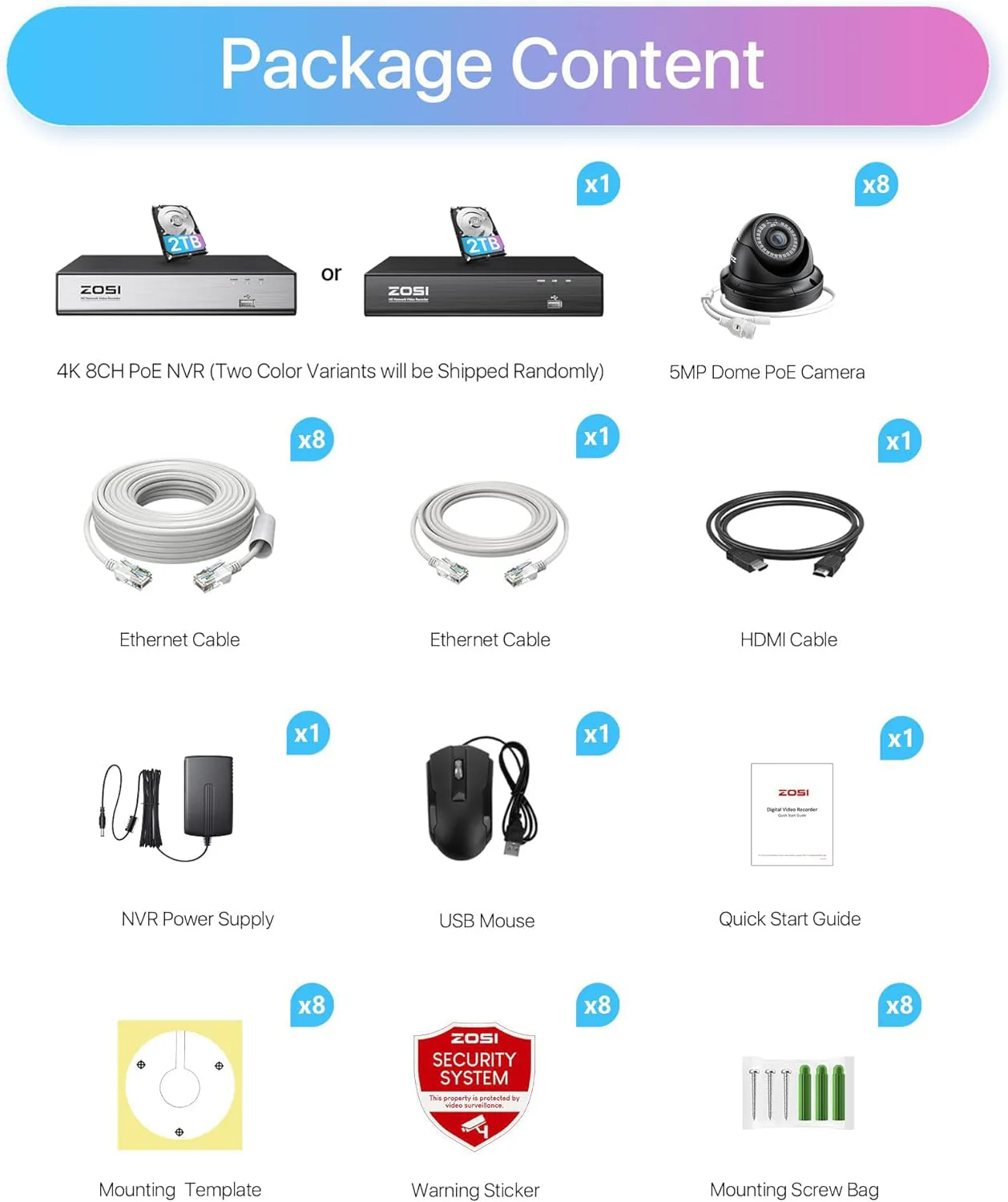 C429 5MP PoE Security System + 4K 8 Channel PoE NVR + 2TB Hard Drive - Image 14