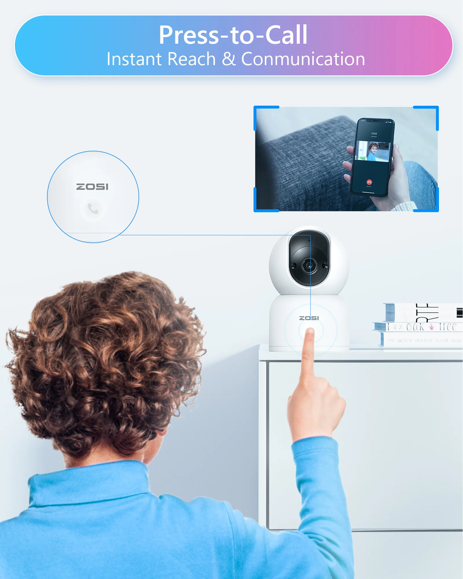 C518 4MP 2.4GHz/5GHz WiFi Security Camera + Max 256GB Local Storage - Image 3