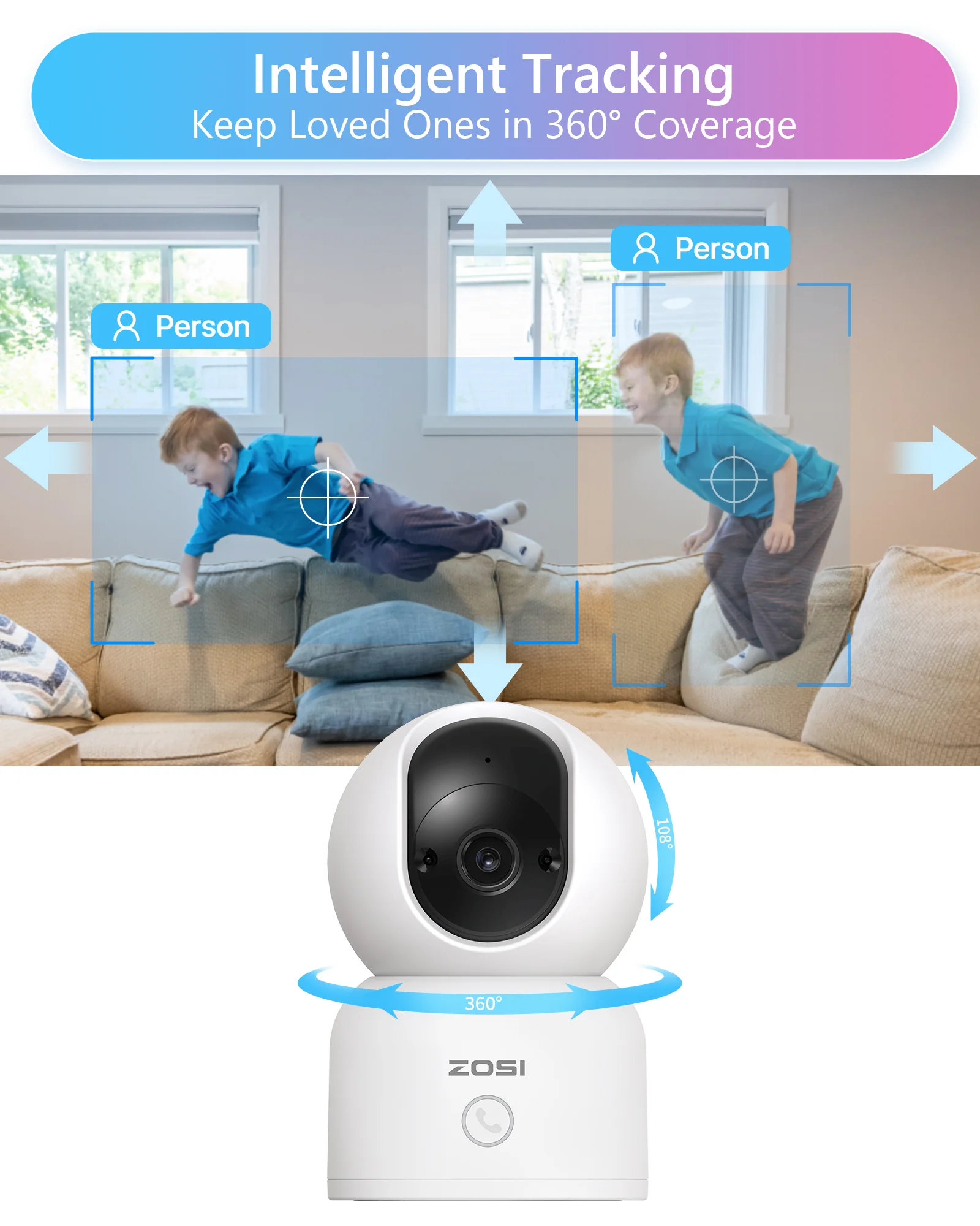 C518 4MP 2.4GHz/5GHz WiFi Security Camera + Max 256GB Local Storage - Image 6