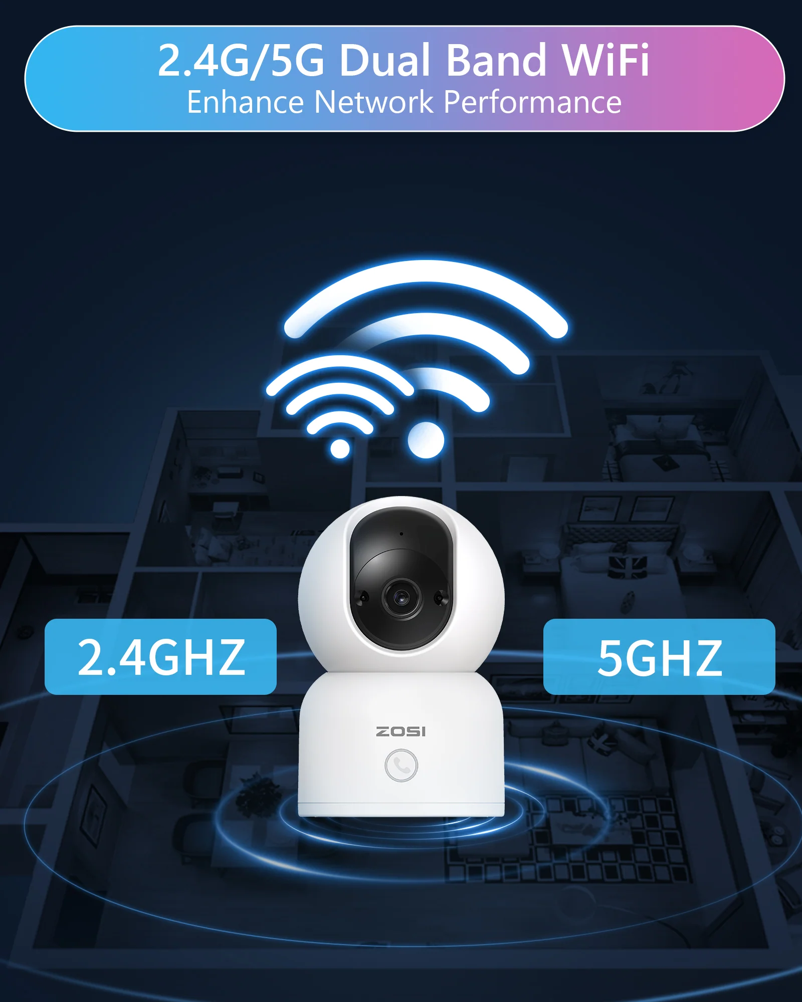 C518 4MP 2.4GHz/5GHz WiFi Security Camera + Max 256GB Local Storage - Image 8